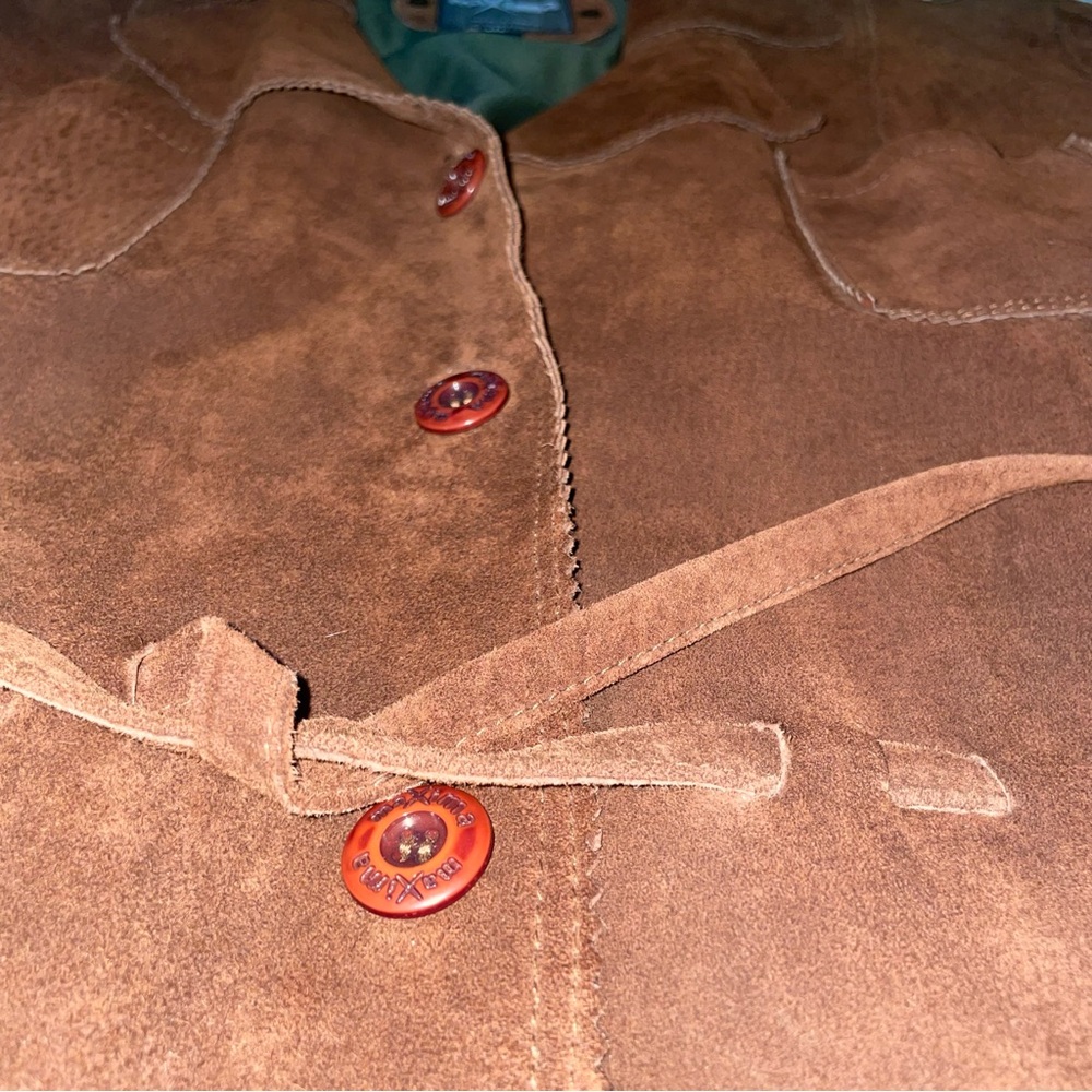 Maximo Wilsons Classic Brown Suede Western Belted Jacket Women's XL Vintage Y2K - Picture 8 of 16